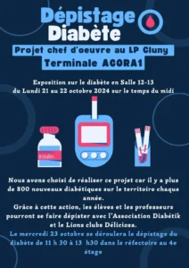 affiche dépistage diabete